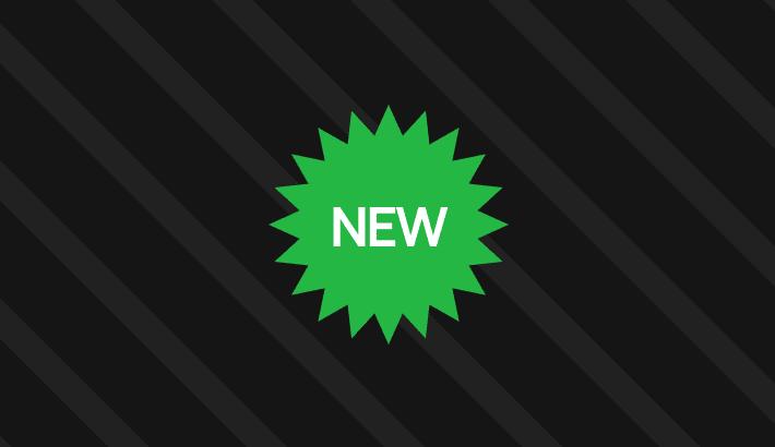 Green New Arrival wording with black background